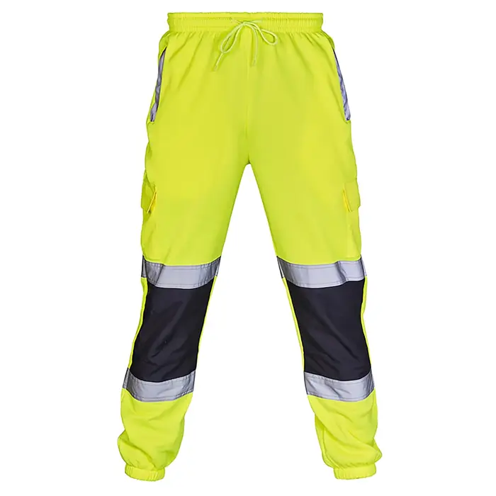 Pantalons de travail homme haute visibilité robuste tissu respirant sécurité bandes réfléchissantes confort extérieur travailleurs bâtiment voirie conducteurs professionnel