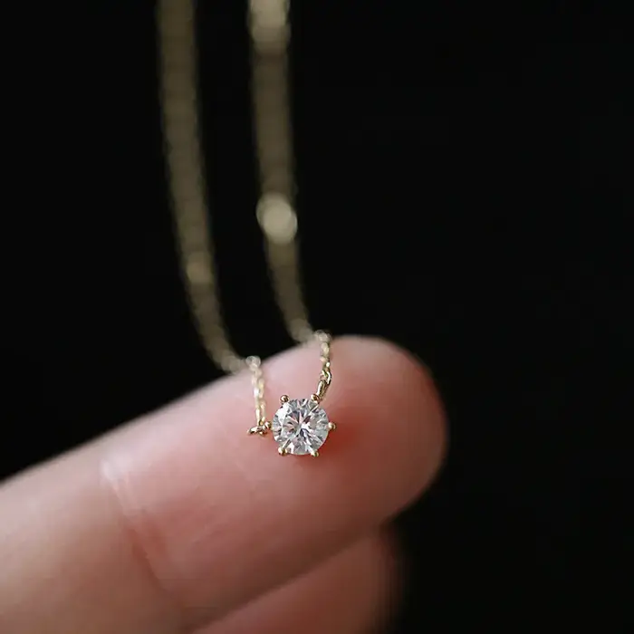 Collier en argent Sterling 925 plaqué or 14 carats, chaîne de clavicule polyvalente en Zircon scinti