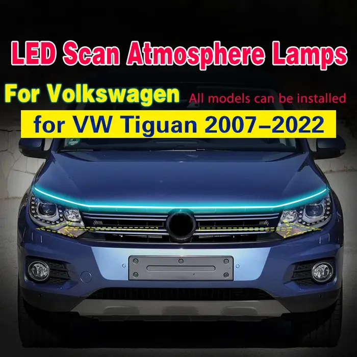 Feu de voiture étanche DRL avec balayage de démarrage, phare antibrouillard 12V pour Volkswagen VW T