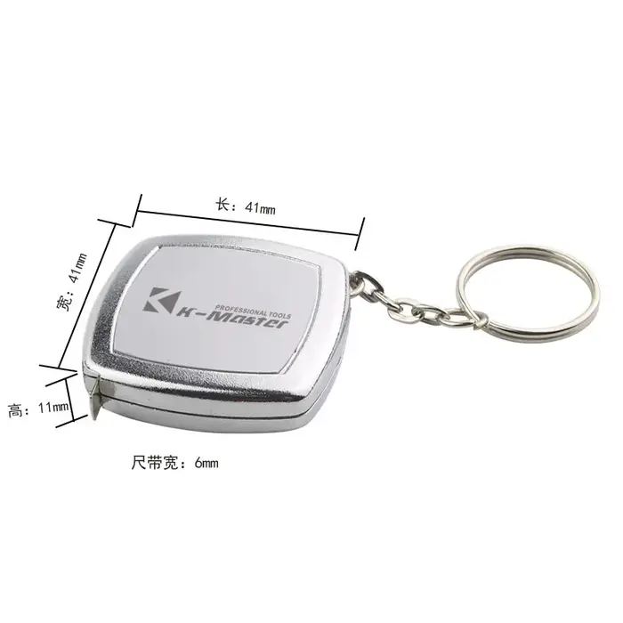 2 mètres petit ruban à mesurer porte-clés petit ruban à mesurer en acier Mini poche Portable Compact