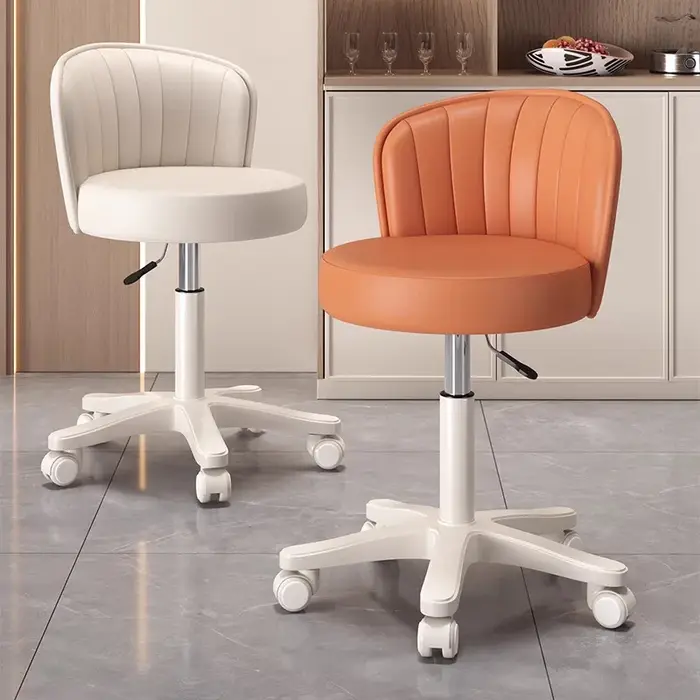 Chaise en cuir siège à coque rotatif tabouret rotatif réglable pour le maquillage à domicile chaise 