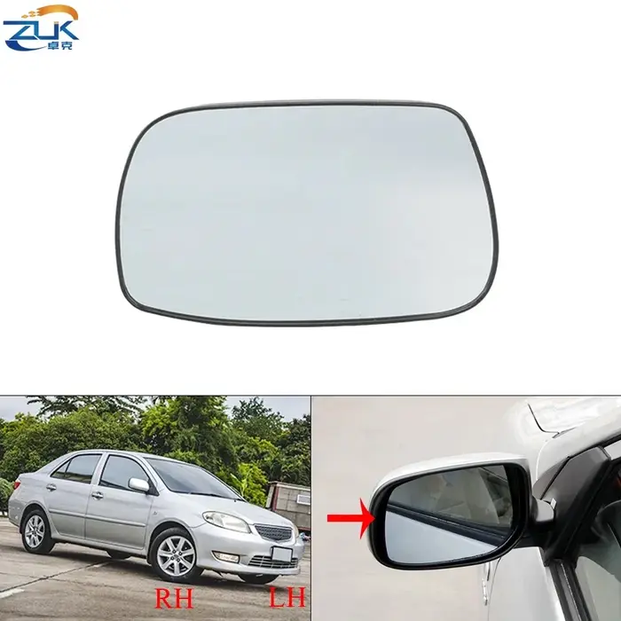 ZUK-Lentille en verre de rétroviseur latéral d'aile extérieure, Toyota Yadditif Sedan Soluna Vios P4