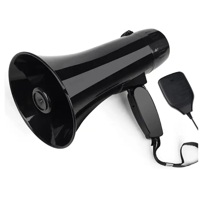 Haut-parleur mégaphone Portable, puissance 35 watts, Bullhorn PA avec Microphone portatif détachable