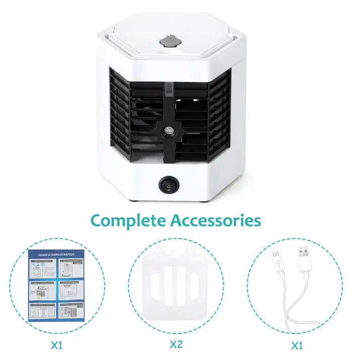 Ventilateur de table USB portable, petit ventilateur pour bureau, ventilateur de refroidissement per
