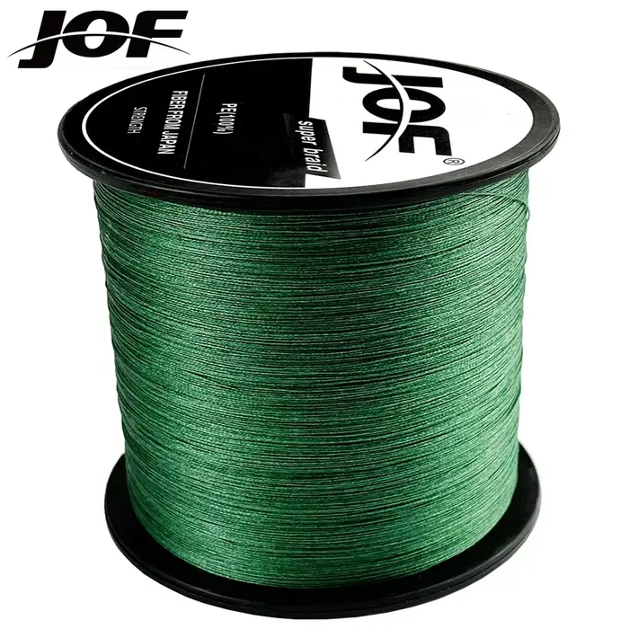 JOF – ligne de pêche à la carpe, 8 brins/4 brins, 500M/300M, cordon PE multifilament tressé, matéria