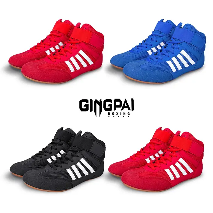 GINGPAI chaussures de lutte d'entraînement hommes femmes chaussures de boxe de Fitness maille respir