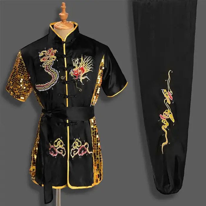 Uniforme traditionnel chinois de dragon Wushu pour hommes et femmes, ensemble de vêtements de Kung F