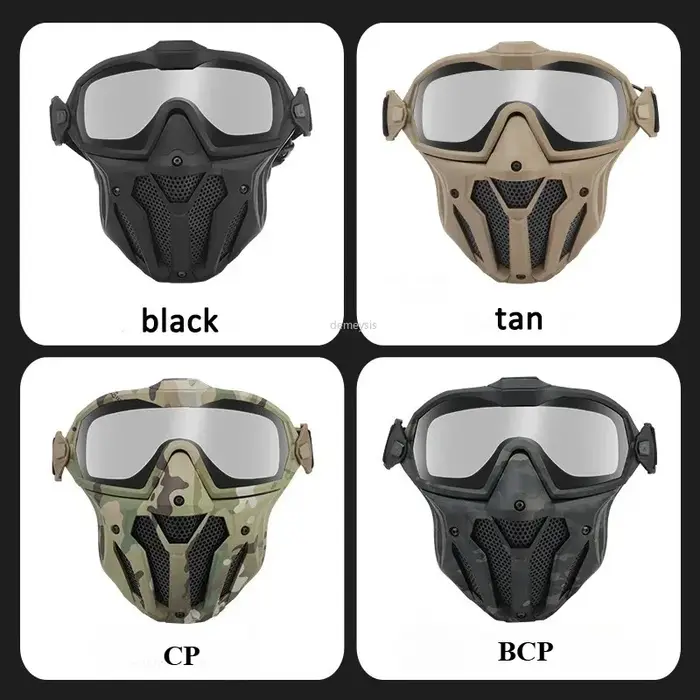 Masque Airsoft lunettes détachables avec ventilateur Anti-buée masque de protection tactique Paintba