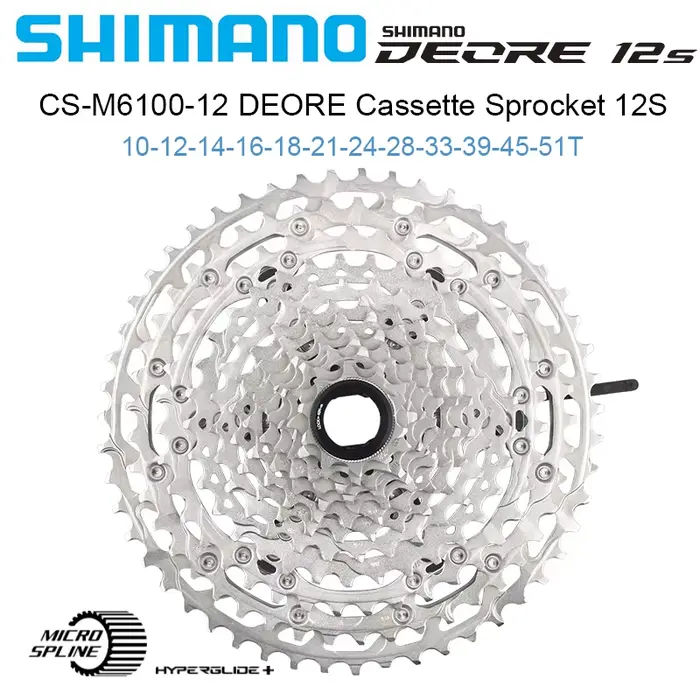 SHIMANO Deore M6100 Cassette 12 vitesses VTT volant 12V Variable 12 vitesses volant 12S 10-51T M6100