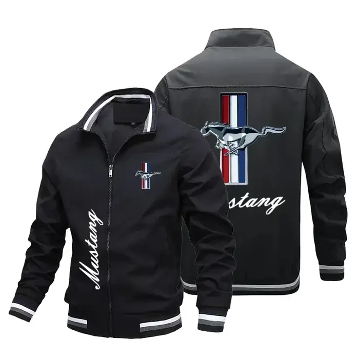 Nouveau manteau de sport de loisirs pour hommes Ford Mustang logo de voiture imprimé veste hip hop p