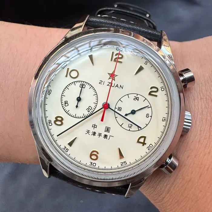 Montres pour hommes 1963 pilote montre automatique 42mm étanche rétro quartz chronographe montre hab