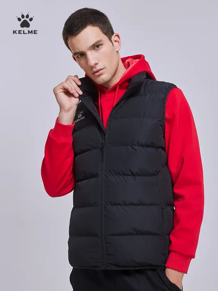 KELME – veste de sport en coton pour hommes, nouvelle veste chaude et coupe-vent sans manches pour l