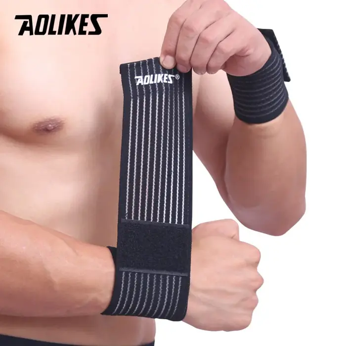 AOLIKES 1 pièces coton élastique pansement main Sport bracelet gymnastique soutien poignet orthèse e