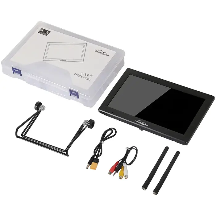 Moniteur FPV Hawkeye Little Pilot Captain X 10,2", double 5.8G RX/1000lux/DVR/HDMI, prise en charge 
