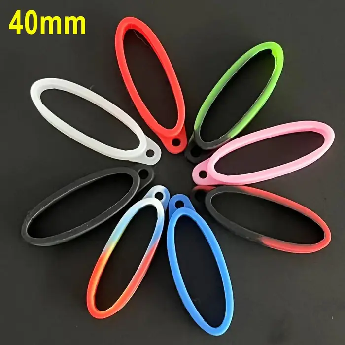 Anneau de lanière en Silicone de 40mm, avec trou pour boîte, accessoires de tige mécanique, boucle d