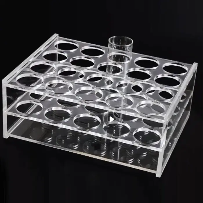 0.2/0.5/1.5/2/5/7/10/15/20/25/50/100ml 24/48/40/96 trous plaque de stockage verre organique PMMA lab