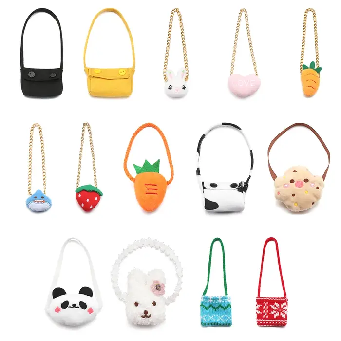 Sacs à beurre en peluche d'animaux de dessin animé, sac l'inventaire, sac à main pour vêtements, acc