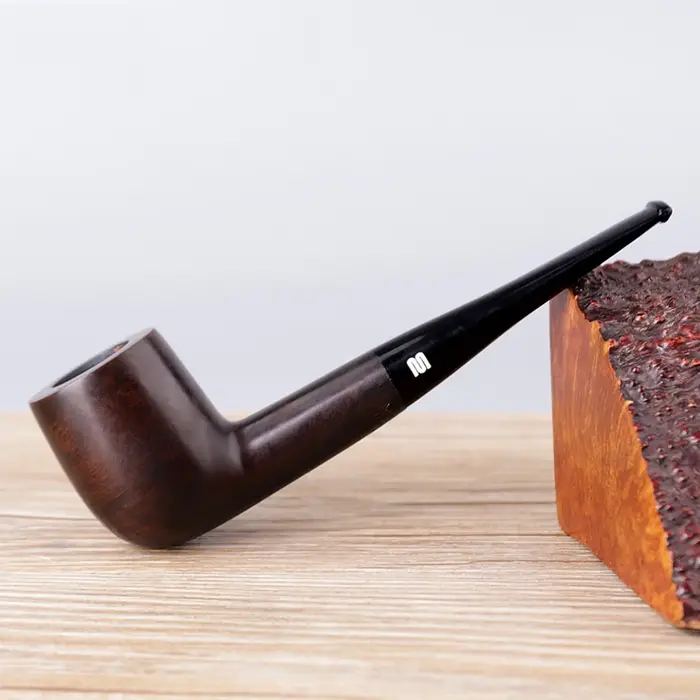 Pipe à tabac classique en bois de bruyère, compatible avec les filtres de 9 mm, tige droite faite à 