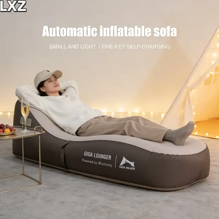 Fauteuil gonflable automatique à un clic, canapé gonflable léger pour les voyages - rechargeable par