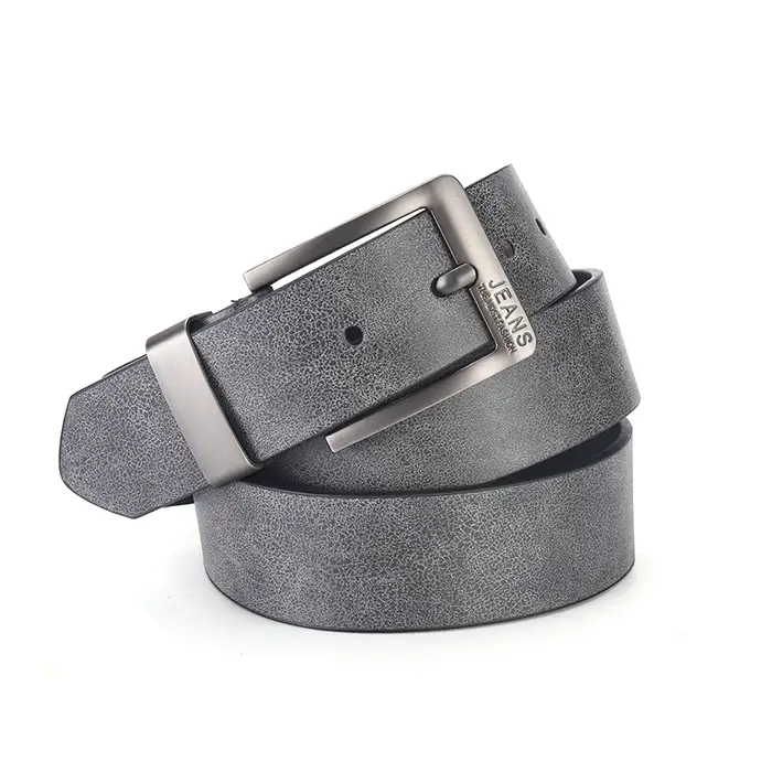 Ceinture en cuir PU pour hommes, de haute qualité, avec boucle ardillon en métal, pour loisirs et af