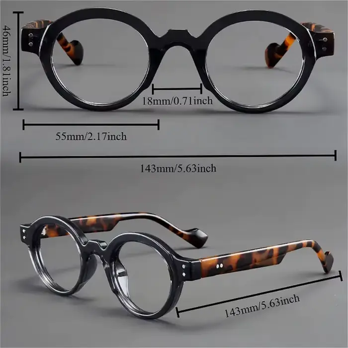 Un ensemble de 2 lunettes de lecture rondes et carrées vintage, adaptées aux hommes et aux femmes, c