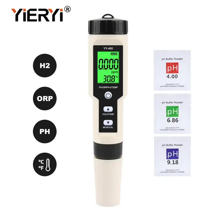 Yieryi-Testeur d'hydrogène et d'eau, analyseur d'oxygène réactif, moniteur 4 en 1, compteur H2 PH OR