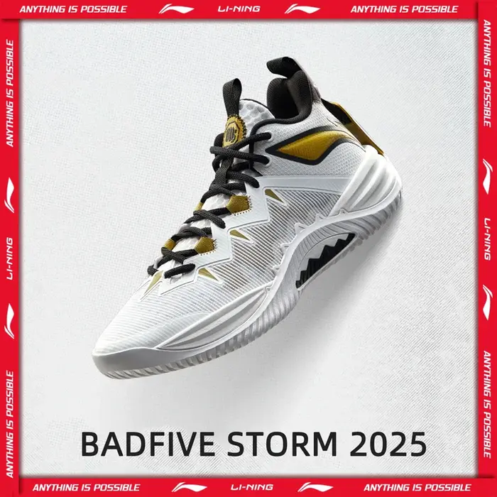 Chaussures de basketball d'extérieur Li-Ning BADFIVE STORM 2025 pour hommes, amorti BOOM, semelle TU