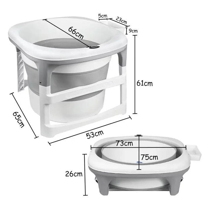 Baignoire pliante pour douche, bain chaud et glacé, autoportante, non gonflable, autonome, minimalis