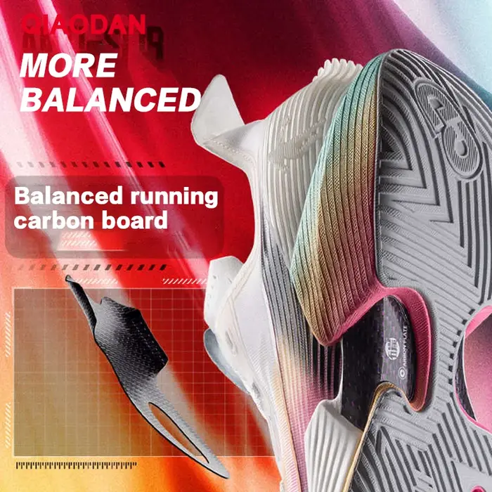 QIAODAN FE RISE chaussures de basket-ball professionnel pratique plaque de carbone hommes chaussures