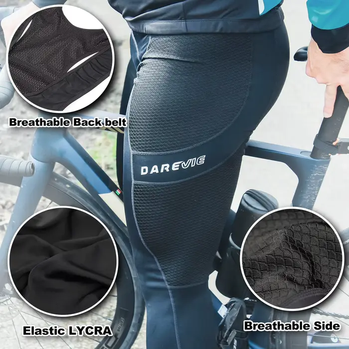 DAREVIE – pantalon à bretelles de cyclisme pour hommes, respirant, moulant, avec coussin de Gel, 6 h