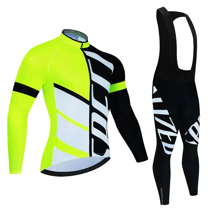 Maillot de cyclisme de l'équipe pour hommes, ensemble Ropa Ciclismo, vêtements de vélo à manches lon