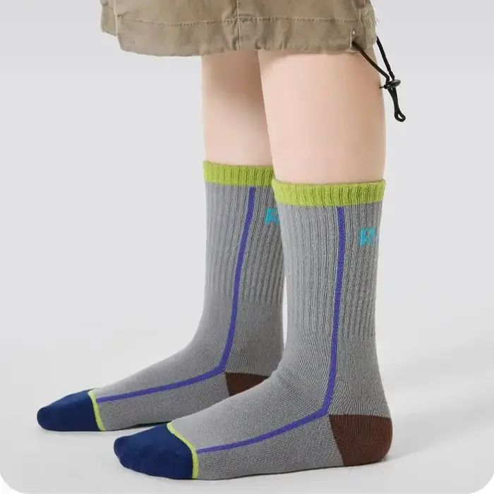 Chaussettes de dehors à Rayures en Coton pour Enfant, Garçon et Fille, 4 Paires, 3-12T, Nouvelle Col