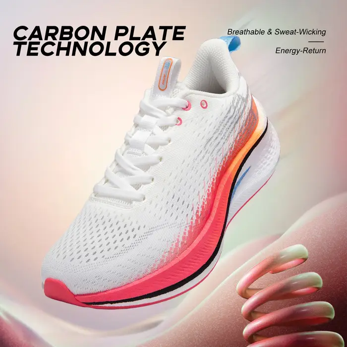 Baasploa femmes plaque de carbone chaussures de course en plein air professionnel amorti Jogging bas