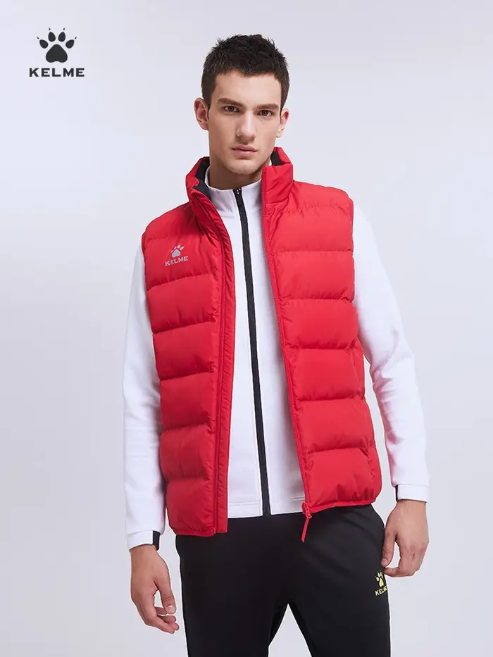 Veste de sport homme Kelme automne-hiver - Veste chaude coupe-vent sans manches en coton pour running