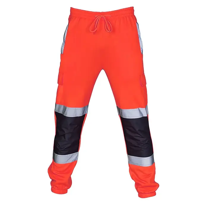 Pantalons de sécurité pour hommes haute visibilité avec bandes réfléchissantes pour travaux de nuit et maintenance routière