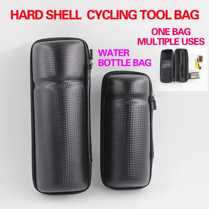 Sac à coque rigide pour bouteille d'eau de vélo de montagne, sac à outils, durable, étanche, grande 