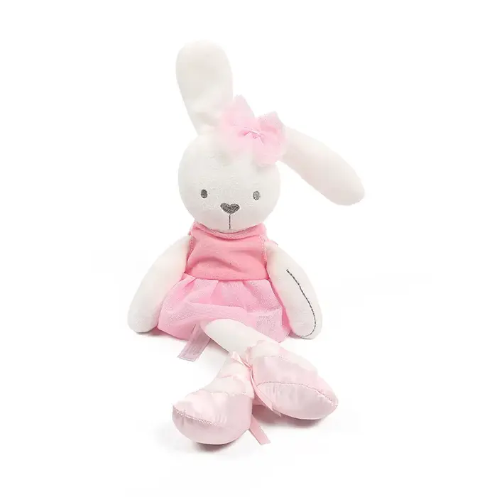 Lapin mignon en tissu avec robe, 42cm, 1 pièce, jouet en peluche, poupées d'animaux doux, lapin de B