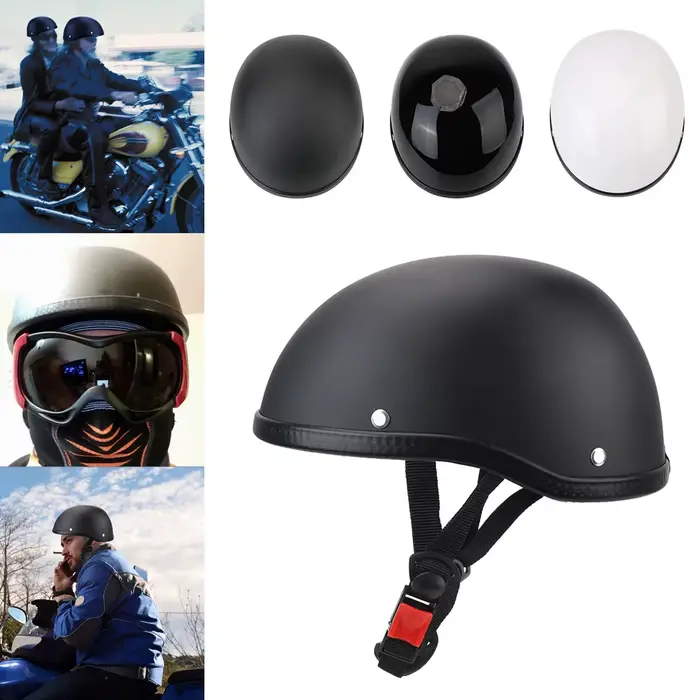 Casque de moto rétro demi-visage protection sécurité cyclisme ultraléger accessoire mode occassions spéciales femmes hommes vintage