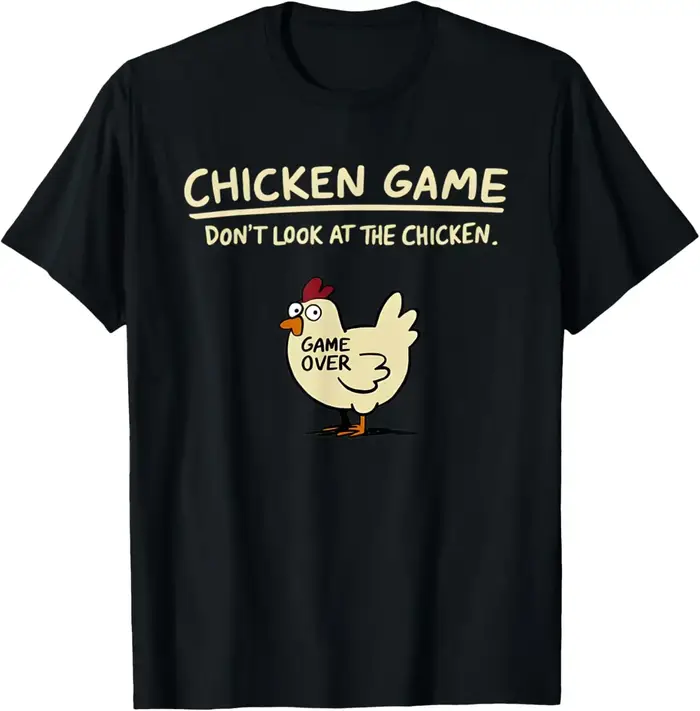 Jeu de poulet ne regarde pas le poulet T-Shirt de poulet drôle imprimé graphique T-Shirt femmes vête