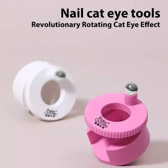 1PC Aimant rotatif pour ongles effet œil de chat, large, avec effet perles de verre, multifonctionne
