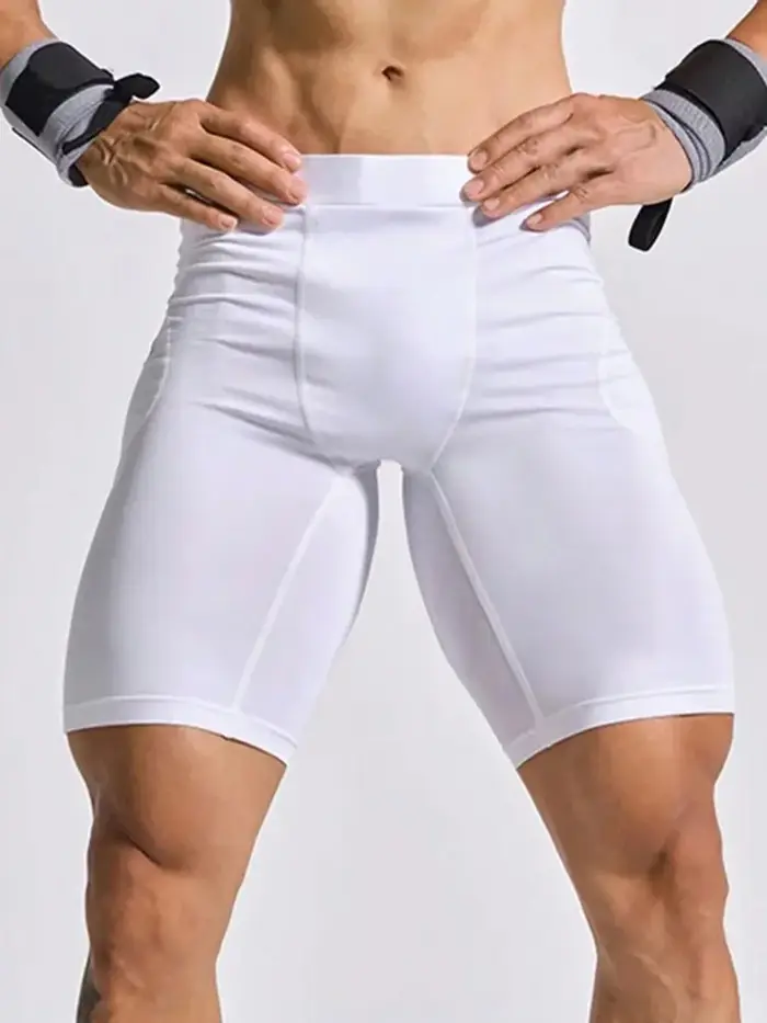 Short de musculation pour hommes, Leggings de course, de gymnastique, de jogging, à Compression élas