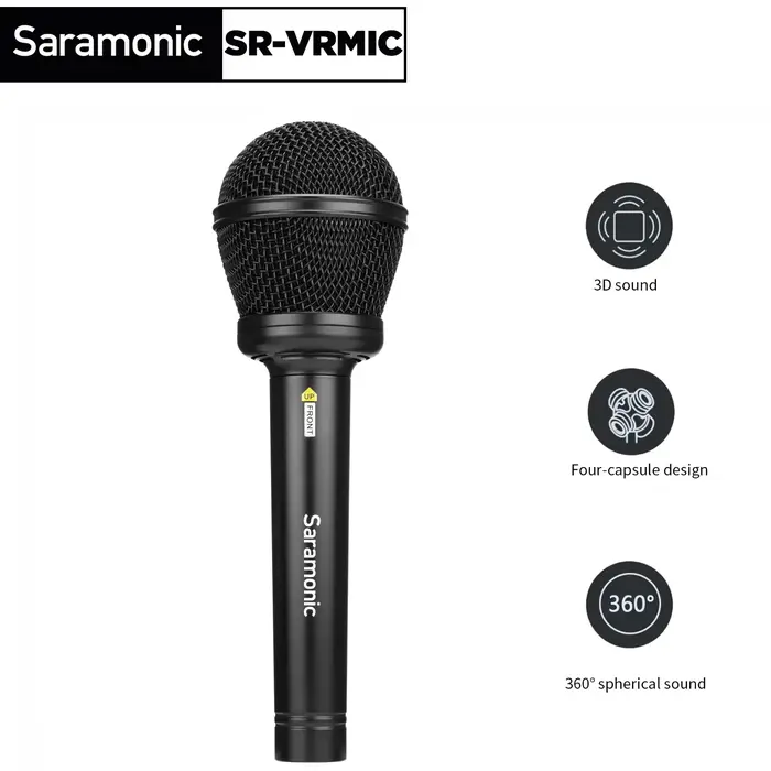 Saramonic SR-VRMIC Microphone à main condensateur 3D micro cardioïde pour film VR création de conten