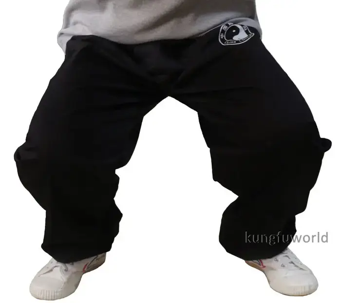 Pantalon arts martiaux Chenjiagou coton noir - Tai Chi Kung Fu Wushu Wing Chun méditation