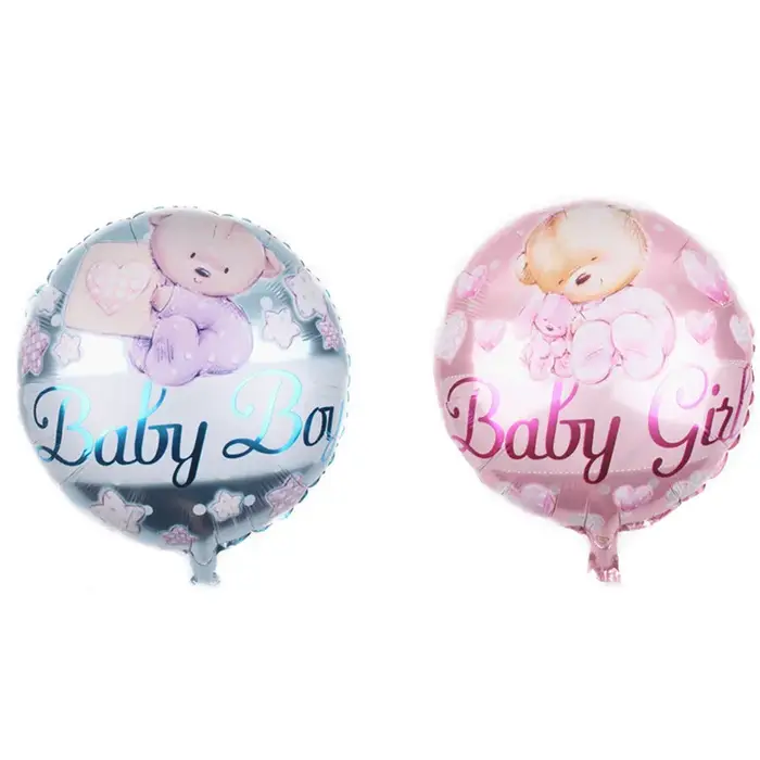 Ballons ours rond en aluminium, 10 pièces, 18 pouces, décoration de fête d'anniversaire pour bébé ga
