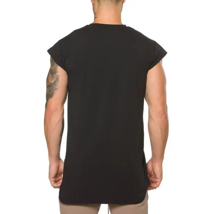 T-shirt à manches courtes en coton pour homme, vêtement de musculation, de fitness, décontracté, hip