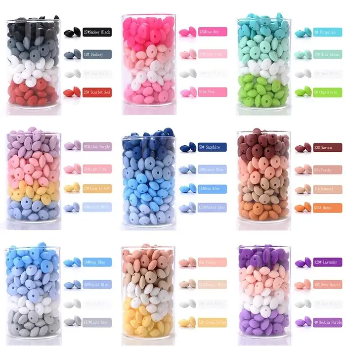 Perles d'espacement en silicone pour bricolage, breloques pour nouveau-né, accessoires d'allaitement