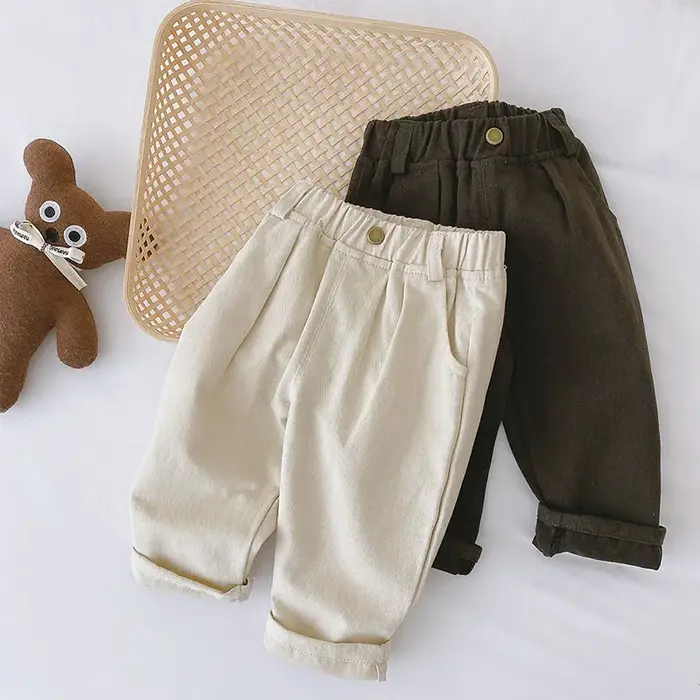 MILANCEL 2026 printemps automne solide enfants garçons pantalons droits mode enfants vêtements panta