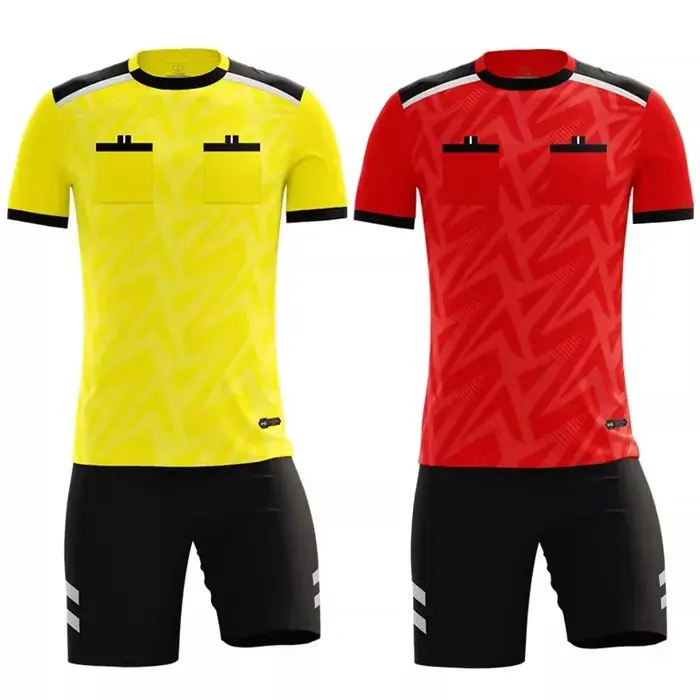 Kits de Football 2025, uniformes d'arbitre pour hommes, maillots de Football, chemises avec poches, 
