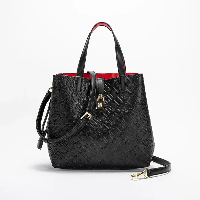Sac à bandoulière pour femmes, nouveau sac à main noir en relief, portefeuille de banlieue à double 