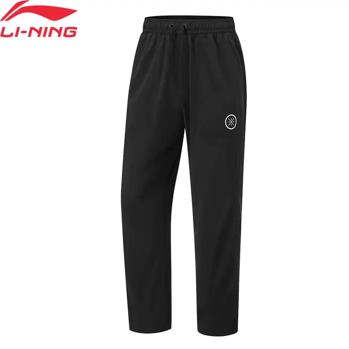 Li-Ning Pantalon de sport pour homme série Wade AT DRY FREEZE coupe ample 85% nylon 15% élasthanne L